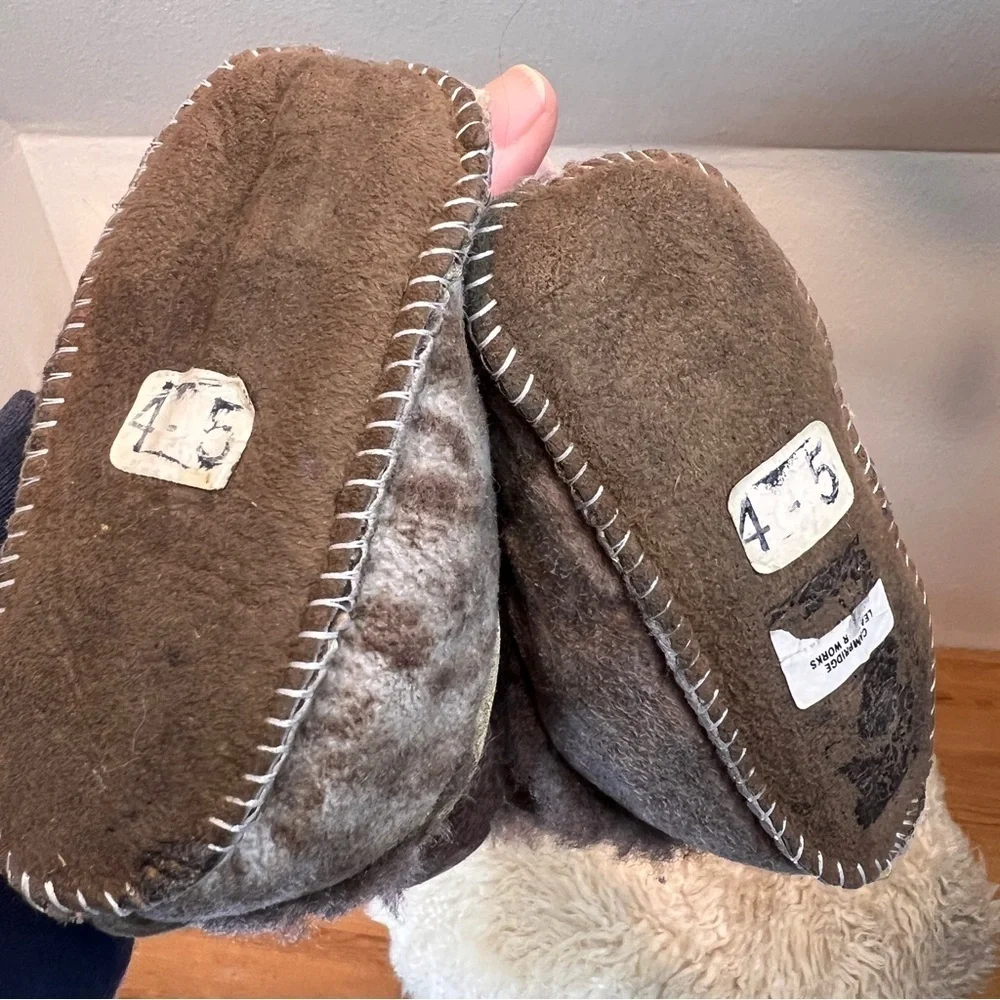 STORKENBIRK Leather Handmade Baby Booties. Shearling lined. Made in USA